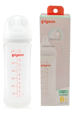 Biberón Softouch Pigeon Pp 330 Ml Color Blanco