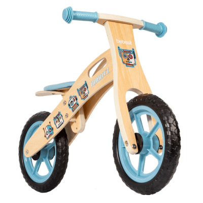 Bicicleta de Equilibrio Madera Robot Celeste4