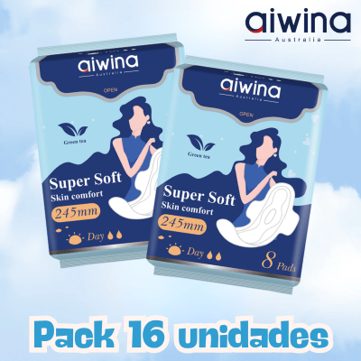 Pack 16un Toallas Femeninas Súper Suaves 245mm Día