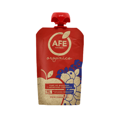 Puré de manzana y arándano orgánico Afe 90g1