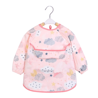 Babero con manga Rosado1