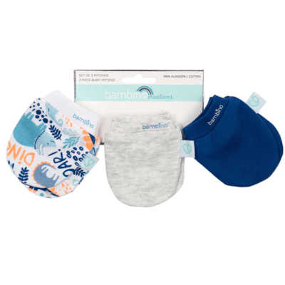 Set 3 Mitones Multicolor Dinosaurio2