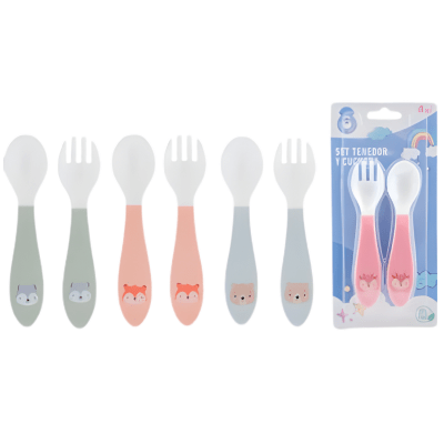 Set cuchara y tenedor para bebé