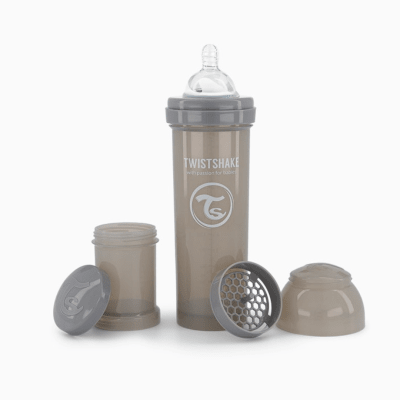 Mamadera Twistshake Anti-Cólico 330ml gris pastel1