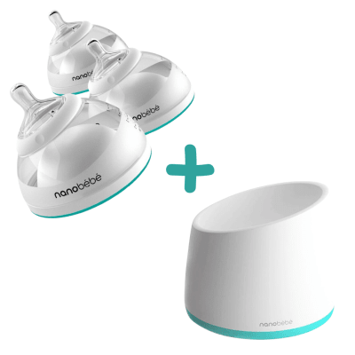 Mamadera Pro Lactancia Nanobebé GEN1 de 150 ml (Pack de 3) + calentador3