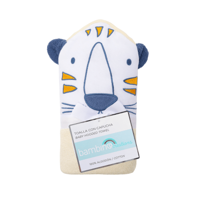 Toalla con capucha beige tigre