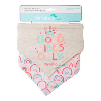 Set 2 Baberos Bandana Algodón Niña2
