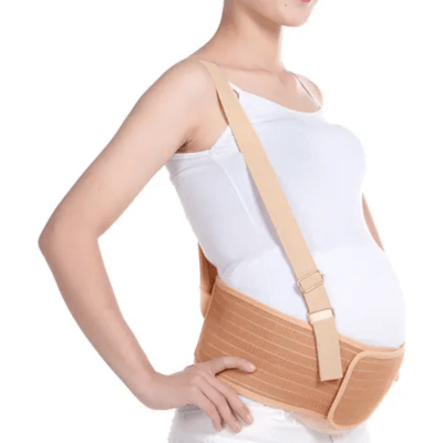 Faja preparto con suspensores Beige2