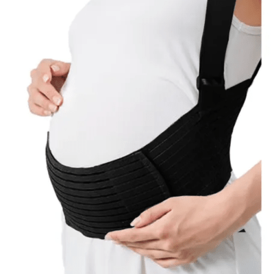 Faja preparto con suspensores Negro2