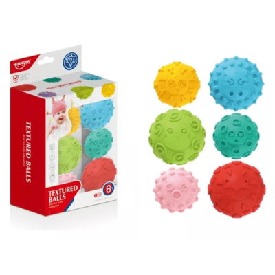 Set de 6 pelotas sensoriales bebé1