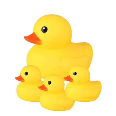 Familia de patitos de hule1