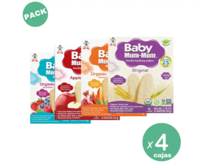 Pack x4 Galletas Baby Mum-Mum | Desde 6 meses3