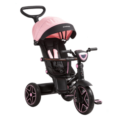 Triciclo Explorer Rosado Bebesit | Asiento 360°, Protección UV y Seguridad4