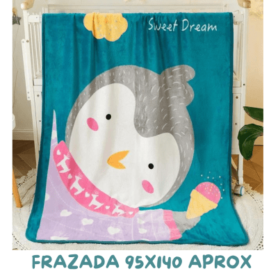 Frazada con chiporro y diseño infantil1
