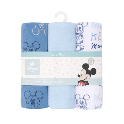 Set 3 Tutitos Suavecitos Azul Mickey