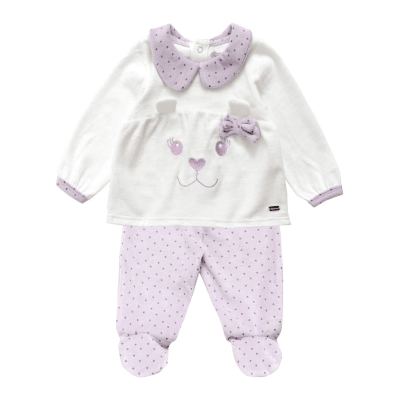 Conjunto plush blanco niña