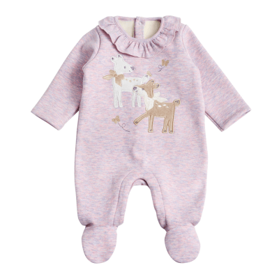 Enterito Franela Interior Peludo Bebé Lila