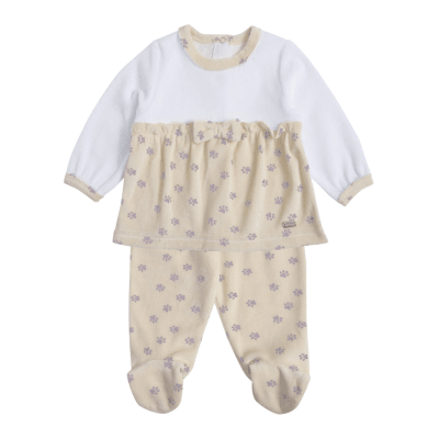 Conjunto Plush Bebé Niña Beige