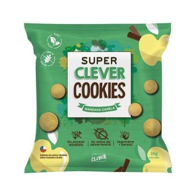 Super Clever Cookies Mini | Manzana Canela 30g1