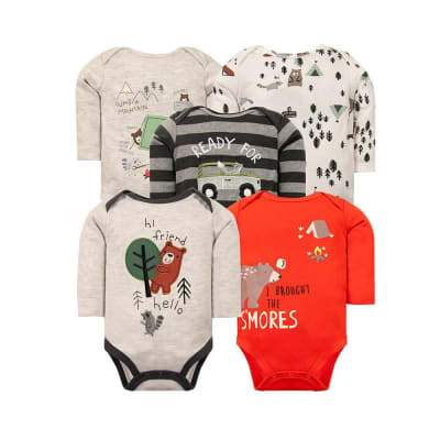 Set de 5 Bodys para Bebé 100% Algodón - Bear