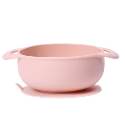 Bowl de Silicona con Succión Rosado1