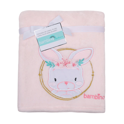 Frazada de Coral Plush Rosado Coneja2