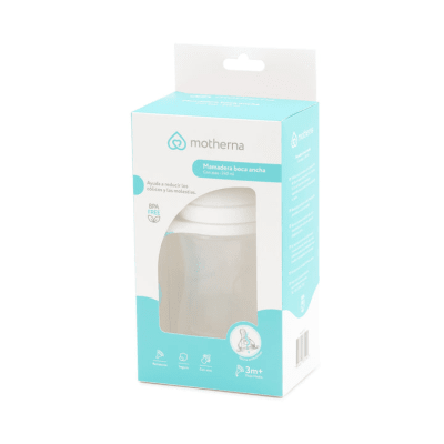 Mamadera boca ancha con asas Motherna 240ml