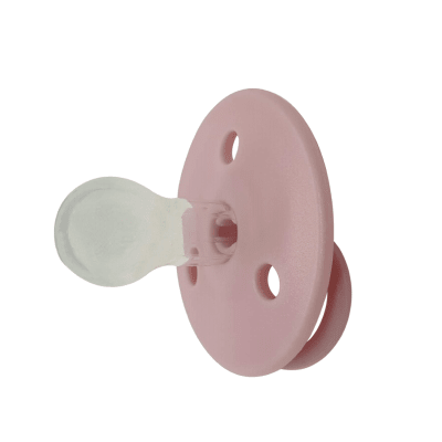 Chupetes redondos Mininor Silicona Rosado 6m 2 uns1