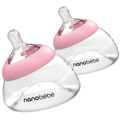 Mamadera Pro Lactancia Nanobebé GEN2 de 150 ml (Pack de 2) Rosado1