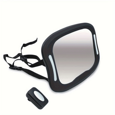 Espejo Retrovisor LED Bebé Auto Ajustable – Testeado en Accidentes1