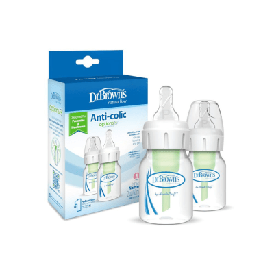 Pack 2 mamaderas estándar DrBrowns 60ml con tetina prematuro2
