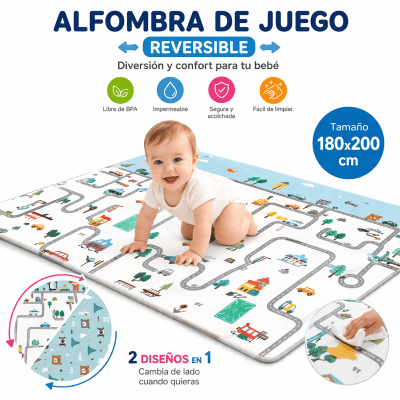 Alfombra playmat plegable anti golpes 180x200cm4