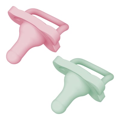 Chupete 1 sola pieza 0-6 meses-Rosado/verde1