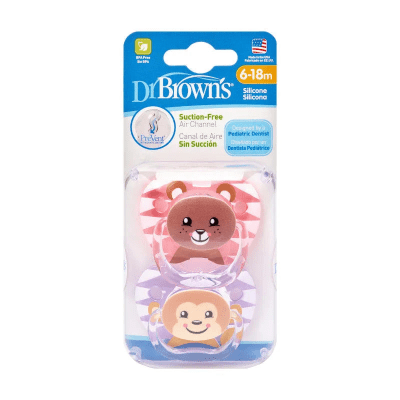 Chupete prevent día Rosado 6-18 meses 2UN