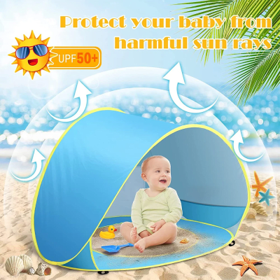Carpa Piscina para Bebé con Protección Solar1