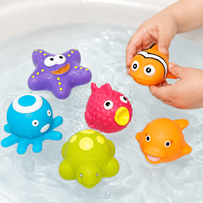 Set animales del mar silicona 12m+