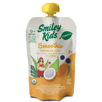 Smoothie Orgánico Pera Mango Arándano Avena Chia