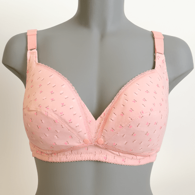 Sostén Maternal con Broche para Lactancia Rosado1
