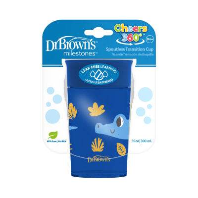 Vaso 360° con asas 300ml 9M+ Azul
