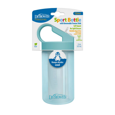 Vaso Deportivo con barra para congelar 335 ml Dr Brown´s Azul4