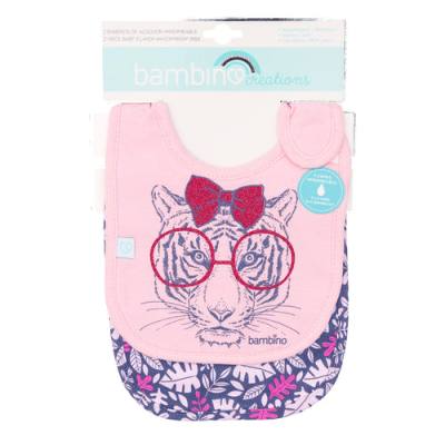 Set 2 baberos impermeable azul tigresa