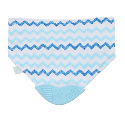 Babero bandana con mordedor zig zag