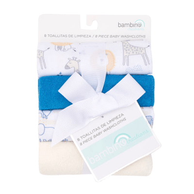 Set 8 toallitas de limpieza blanco animales