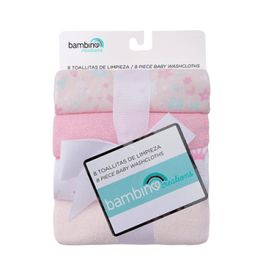 Set 8 toallitas de limpieza rosado flores