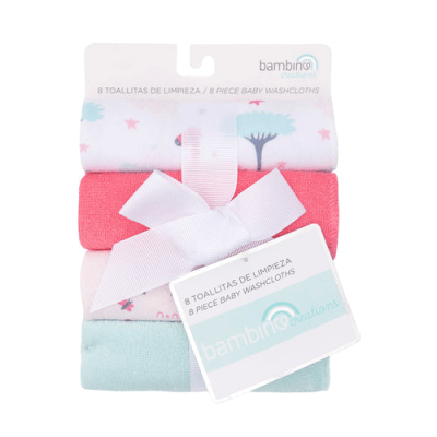 Set 8 toallitas de limpieza fucsia animales