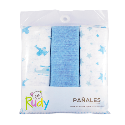 Set 3 pañales Rudy Azul