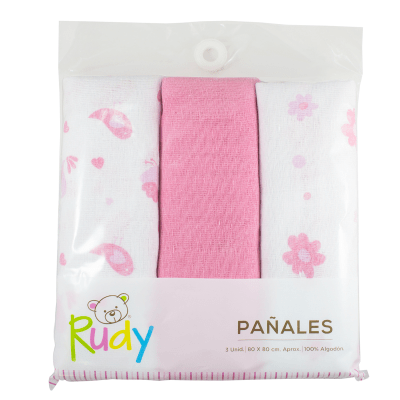 Set 3 pañales Rudy Rosado