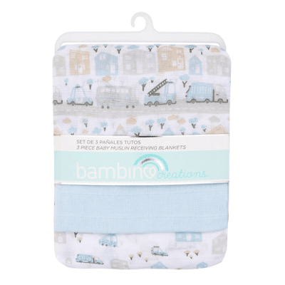 Set 3 pañales tuto celeste transporte