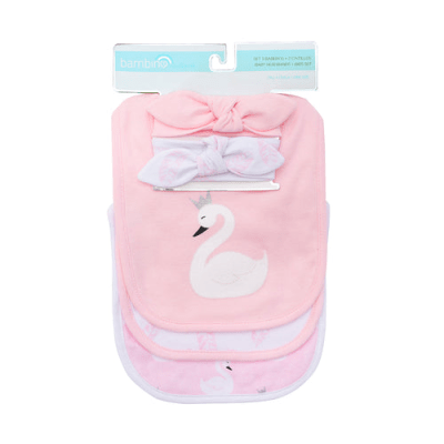 Set Baberos + Cintillos Niña Cisne