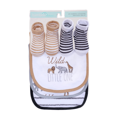 Set Baberos + Calcetines Niño Wild